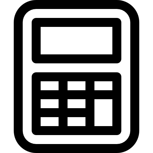 taschenrechner Basic Rounded Lineal icon