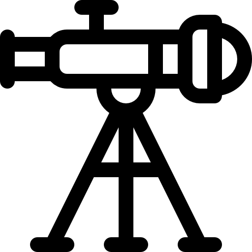 Telescope Basic Rounded Lineal icon