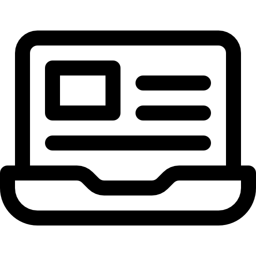 ordenador portátil Basic Rounded Lineal icono