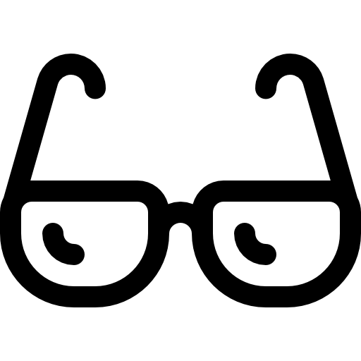 occhiali Basic Rounded Lineal icona