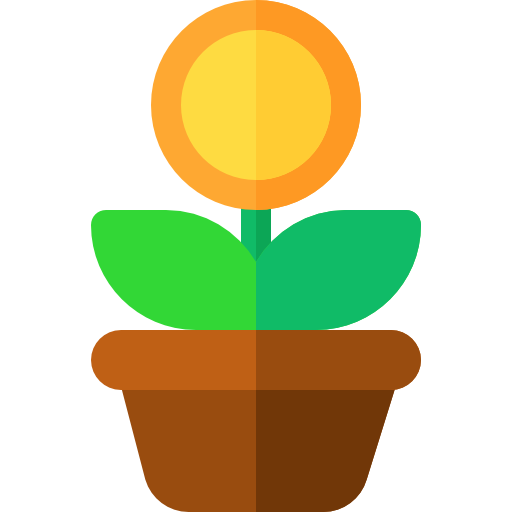 Growth Basic Rounded Flat icon