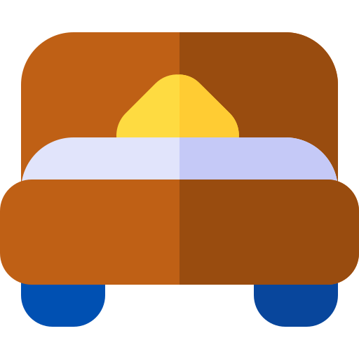 Single bed Basic Rounded Flat icon