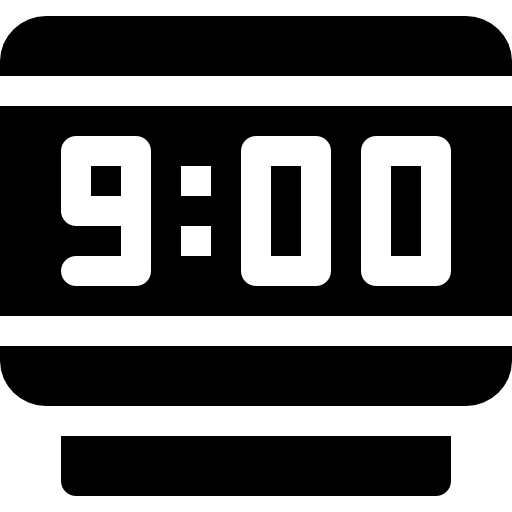 digitaluhr Basic Rounded Filled icon