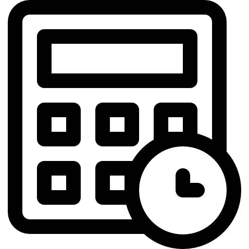 taschenrechner Basic Rounded Lineal icon