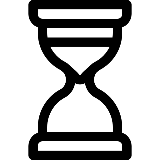 zandloper Basic Rounded Lineal icoon