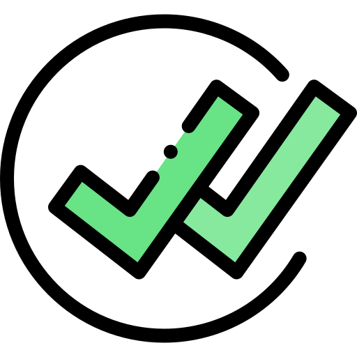 Double check Detailed Rounded Lineal color icon