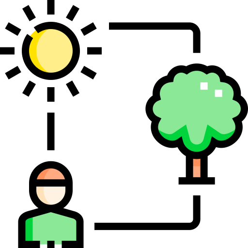 생태계 Detailed Straight Lineal color icon