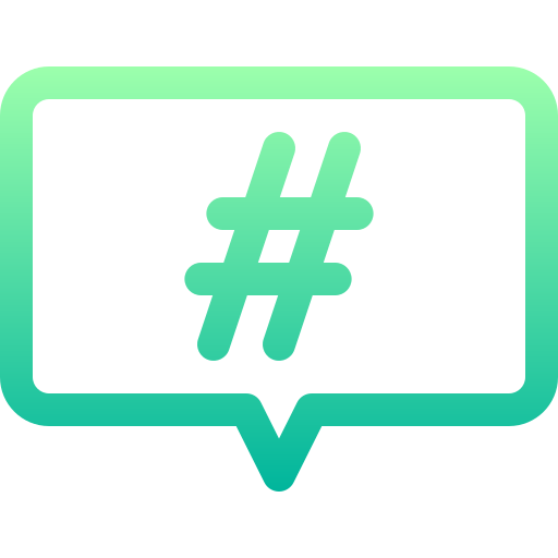 hashtag Basic Gradient Lineal color icon