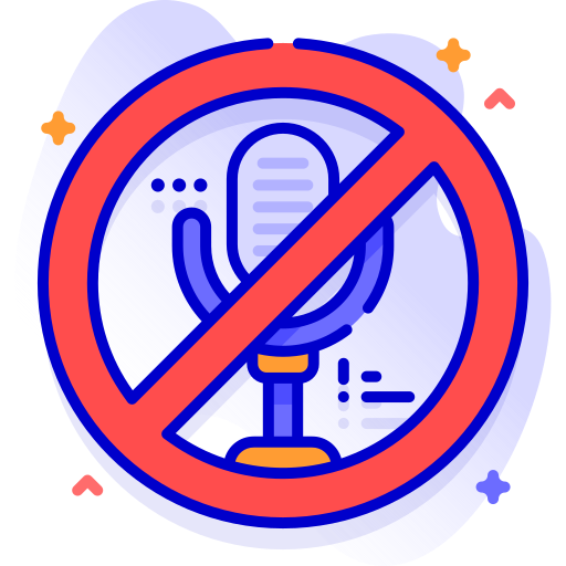 No microphone Special Ungravity Lineal color icon