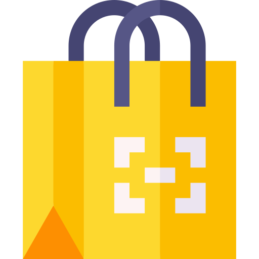 Shopping bag Basic Straight Flat icon