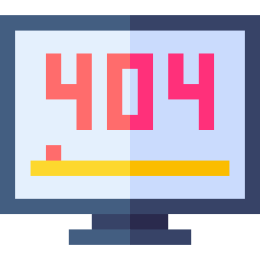 404 error Basic Straight Flat icon