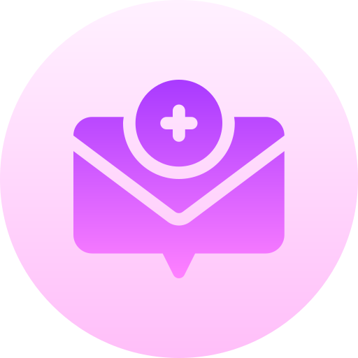 Inbox Basic Gradient Circular icon