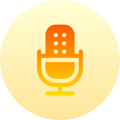 mikrofon Basic Gradient Circular icon