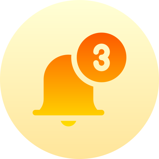 Notification Basic Gradient Circular icon