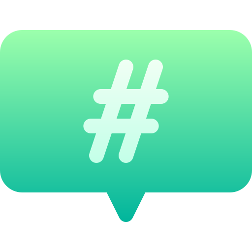 hashtag Basic Gradient Gradient icono