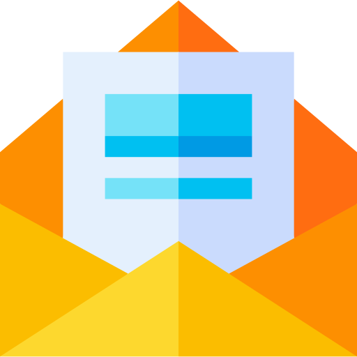 Newsletter Basic Straight Flat icon