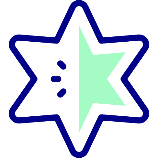 Star Detailed Mixed Lineal color icon