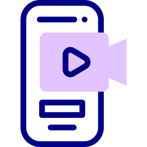 ビデオ通話 Detailed Mixed Lineal color icon