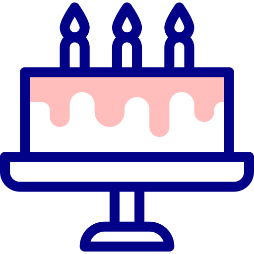 pastel de cumpleaños Detailed Mixed Lineal color icono