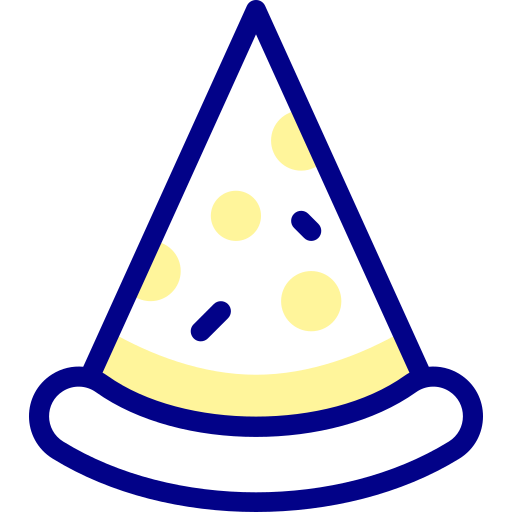 피자 Detailed Mixed Lineal color icon