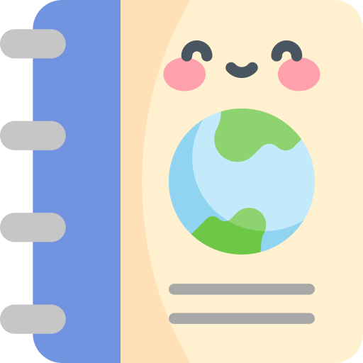 Travel guide Kawaii Flat icon