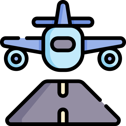 Самолет Kawaii Lineal color иконка