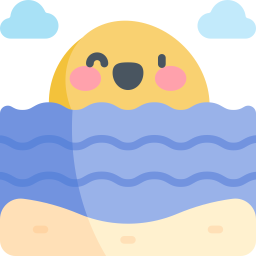 바다 Kawaii Flat icon