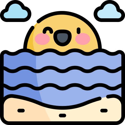 바다 Kawaii Lineal color icon