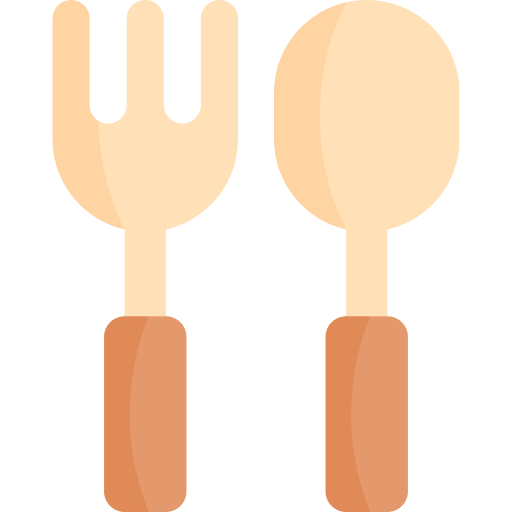 cuchillería Kawaii Flat icono