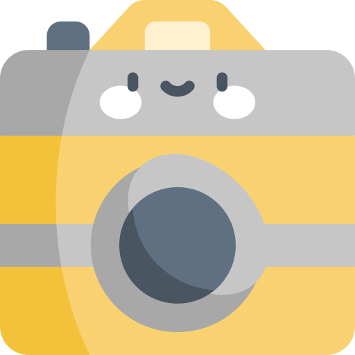 Photo camera Kawaii Flat icon