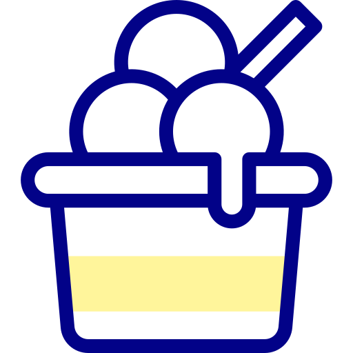 Ice cream Detailed Mixed Lineal color icon