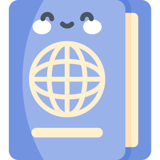 Passport Kawaii Flat icon