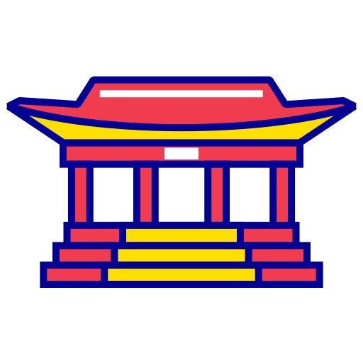 神社 Generic Outline Color icon