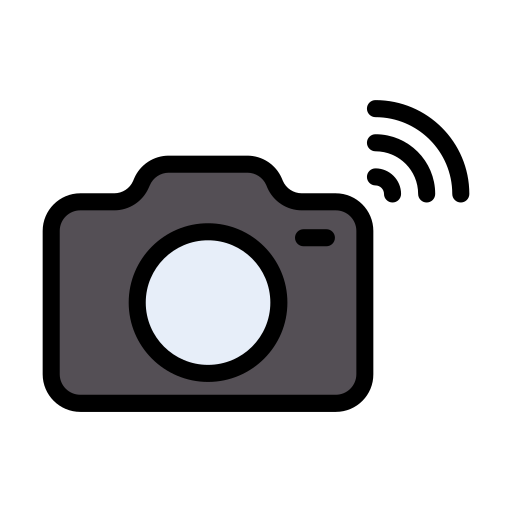 cámara Vector Stall Lineal Color icono