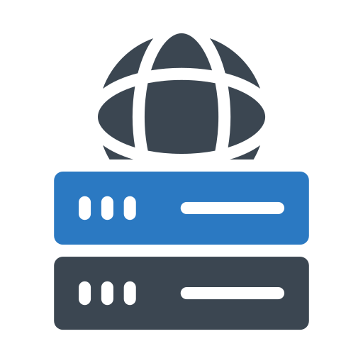 web hosting Generic Blue icoon