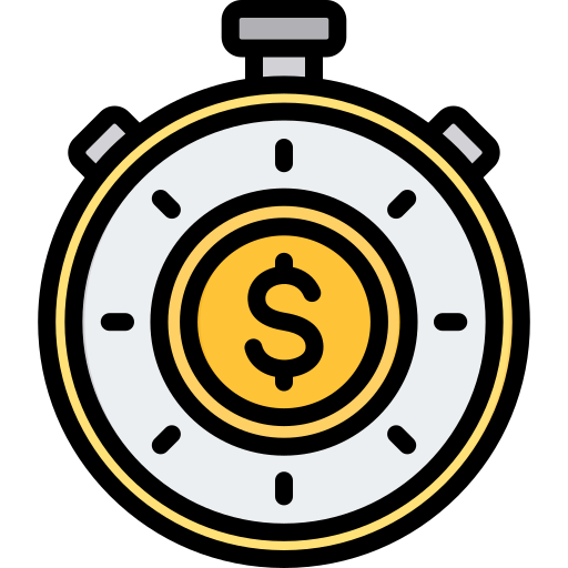 el tiempo es dinero Generic Outline Color icono