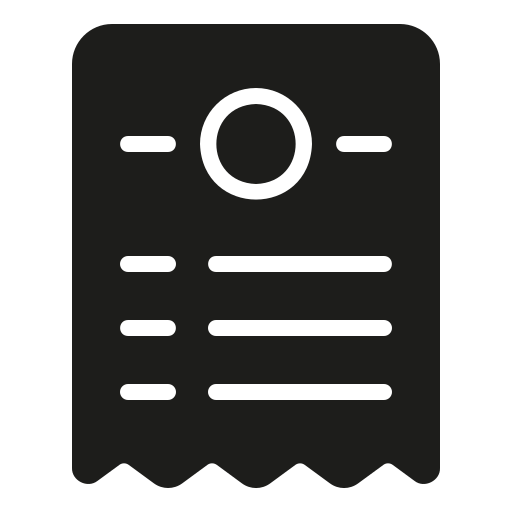 Invoice Generic Glyph icon