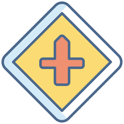 cruce de caminos Generic Outline Color icono