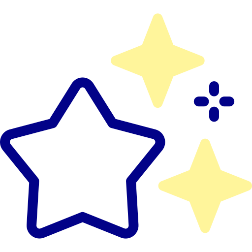 Star Detailed Mixed Lineal color icon