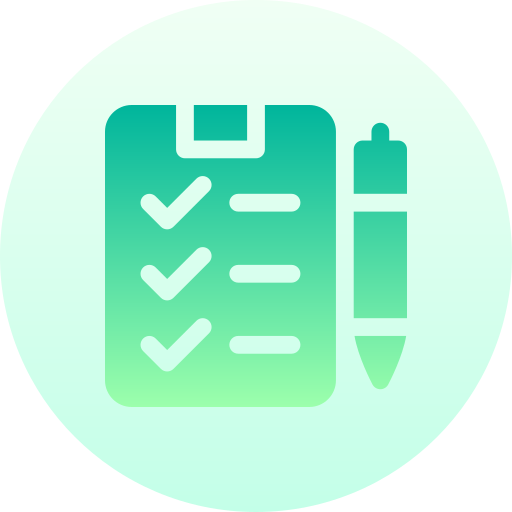 lista de controle Basic Gradient Circular Ícone