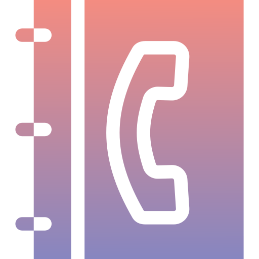 libreta de contactos Generic Flat Gradient icono