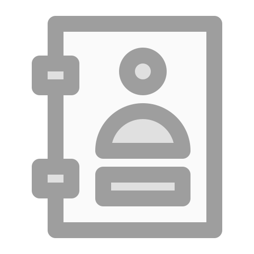 libreta de contactos Generic Grey icono