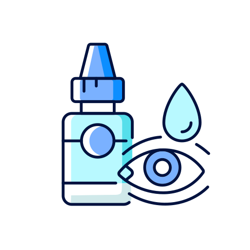 Eye drops Generic Thin Outline Color icon