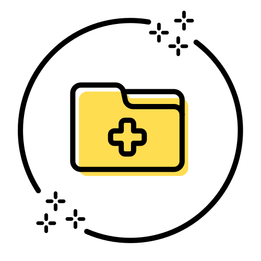 Medical folder Generic Color Omission icon