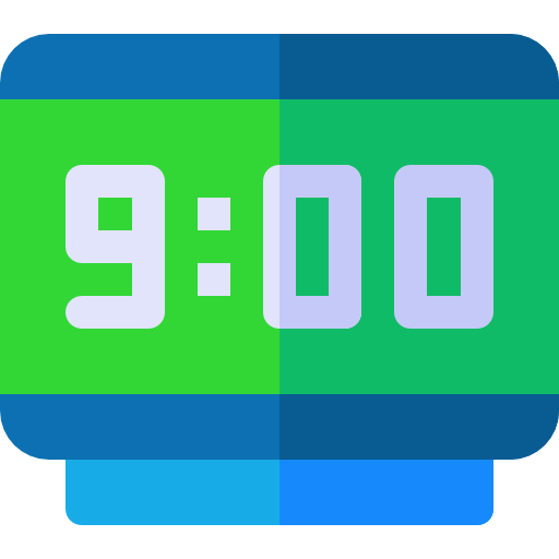 orologio digitale Basic Rounded Flat icona