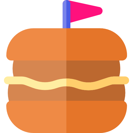 Гамбургер Basic Rounded Flat иконка