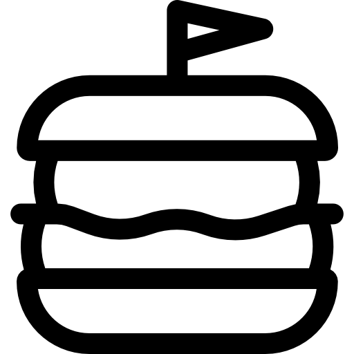 햄버거 Basic Rounded Lineal icon