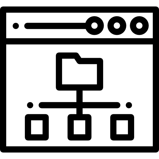 estrutura hierárquica Detailed Rounded Lineal Ícone