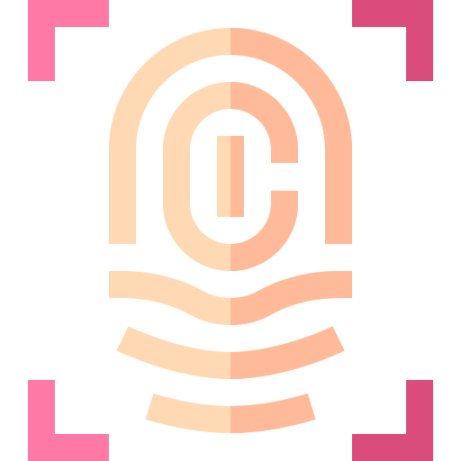 numérisation d'empreintes digitales Basic Straight Flat Icône
