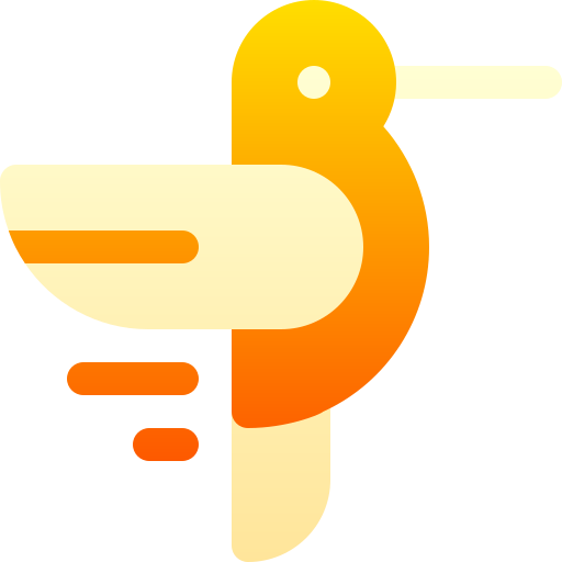 Humming bird Basic Gradient Gradient icon